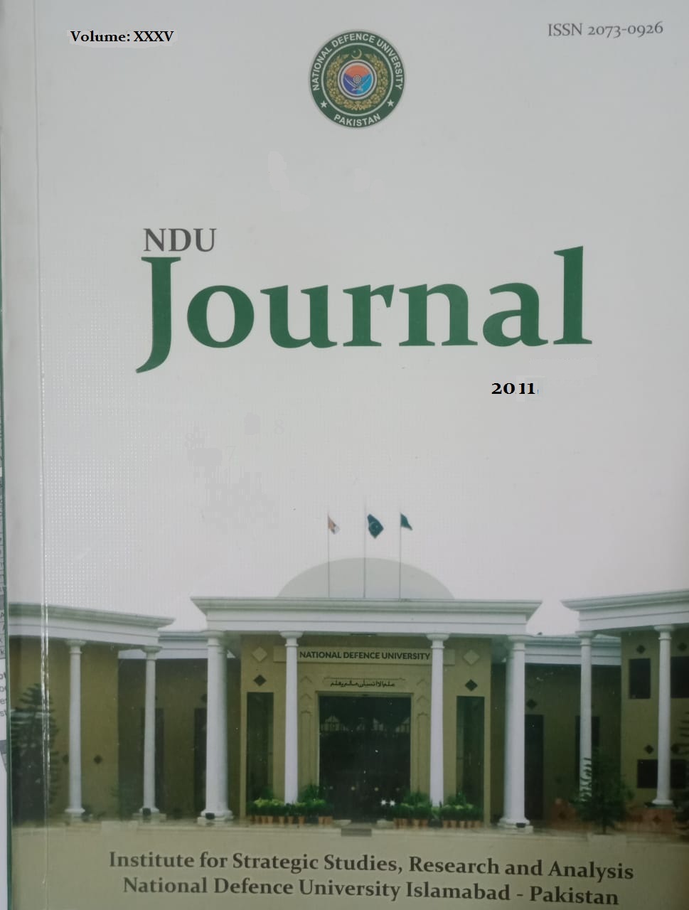 					View Vol. 25 (2011): NDU Journal-2011
				