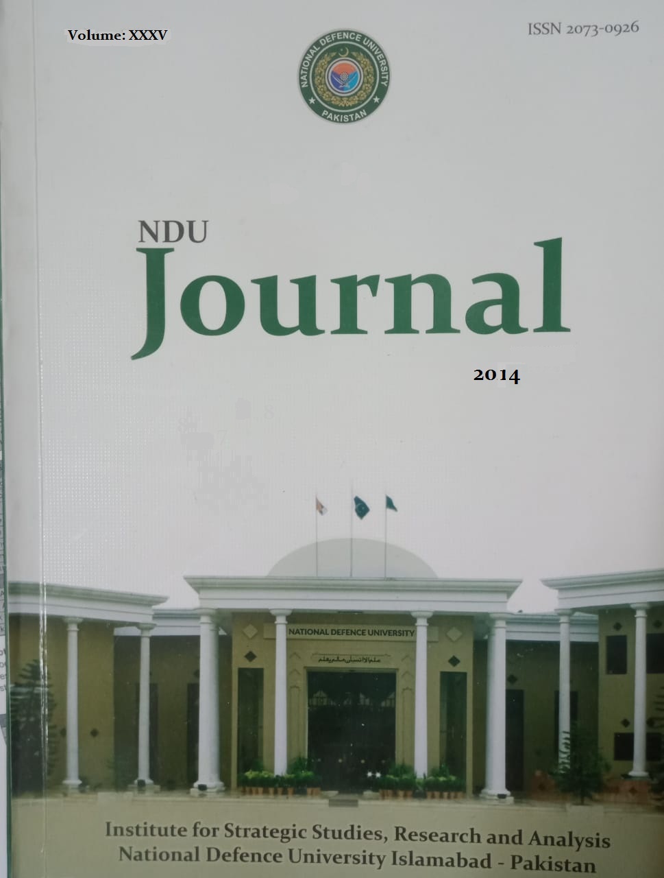 					View Vol. 28 (2014): NDU Journal-2014
				
